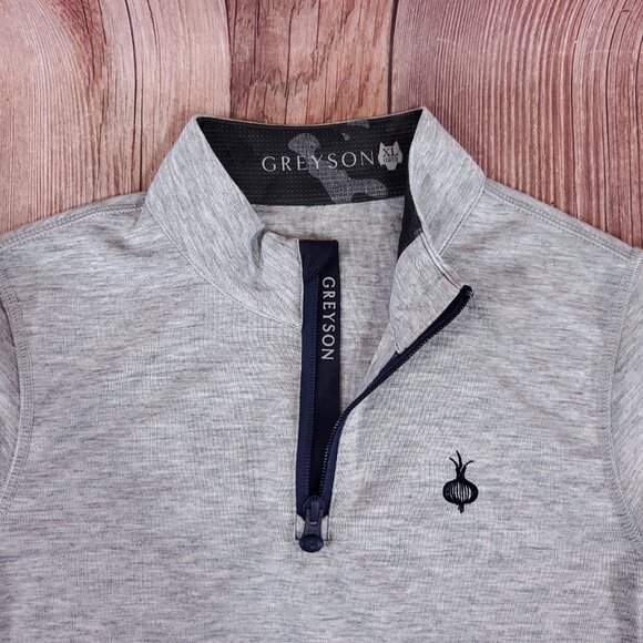 Greyson Youth Size XL 10/11 Ohoopee Match Club 1/4 Zip Pullover Golf Gray - Picture 1 of 14